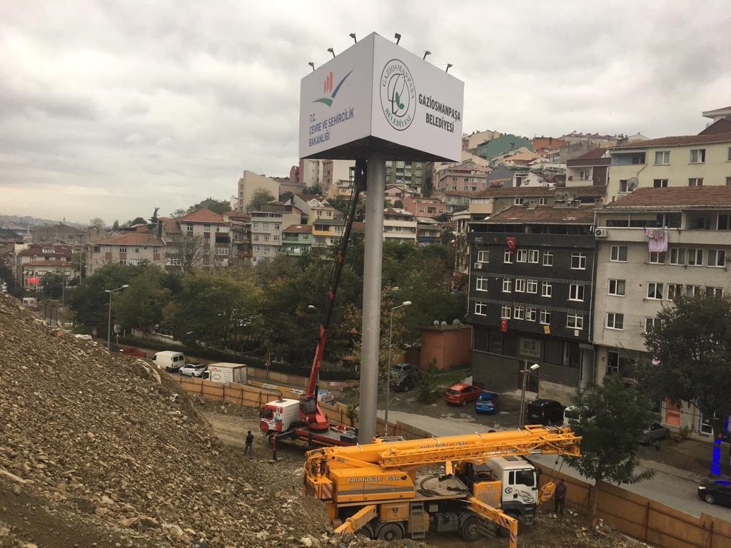 Ilgın inşaat A.ş Şantiyesi Totem tabela üretimi